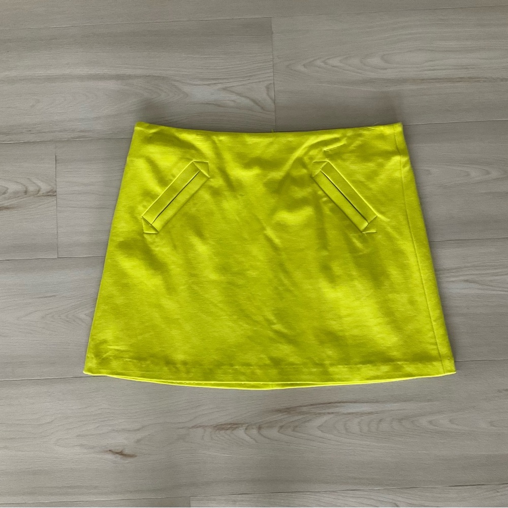 Patrizia Pepe Neon Yellow Mini Skirt